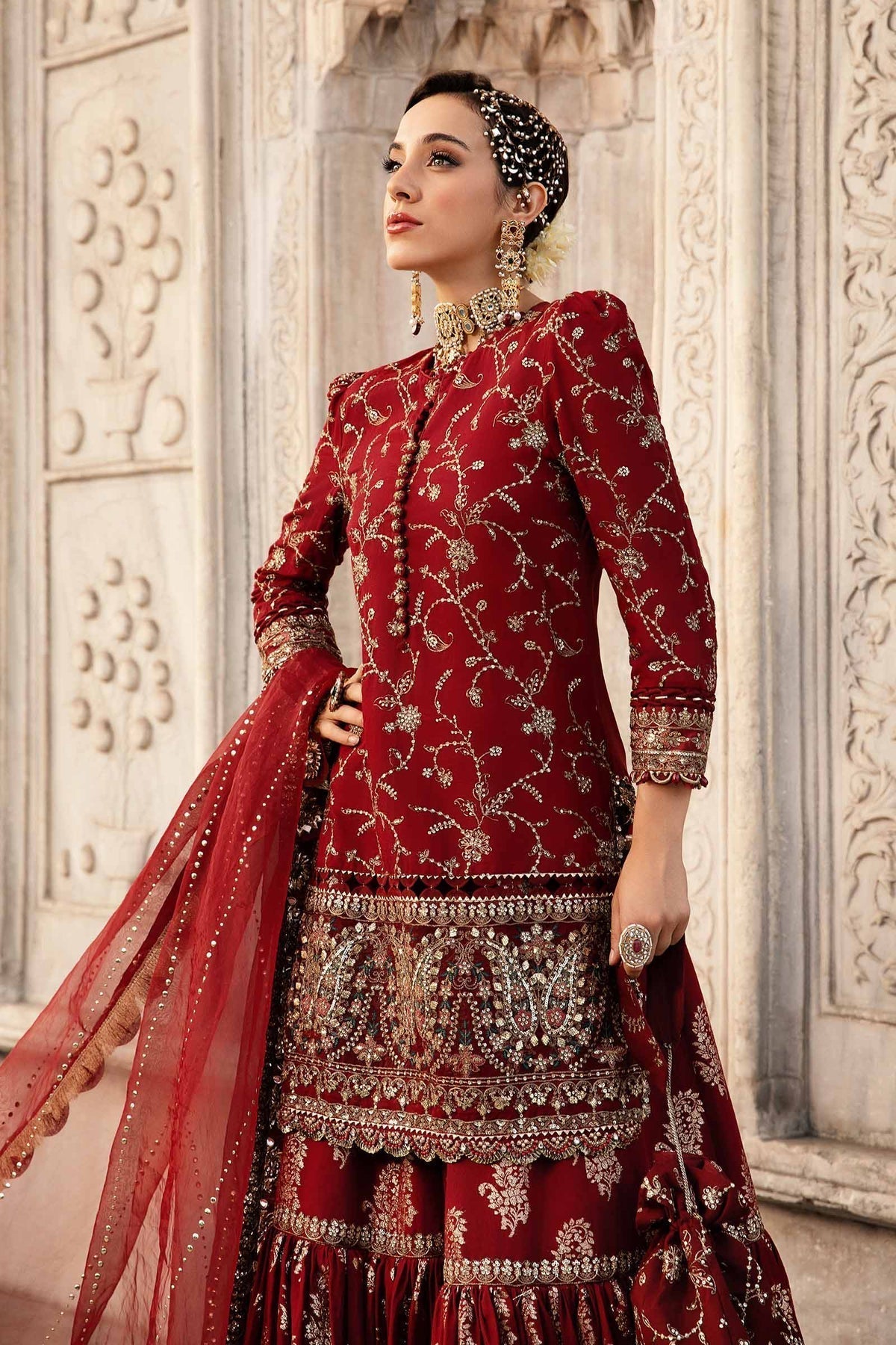 Maria B | Sateen Formals 24 | CST-807 - Pakistani Designer Dress - by Maria B | Type: Formal - 100% Original at Saira Sultan