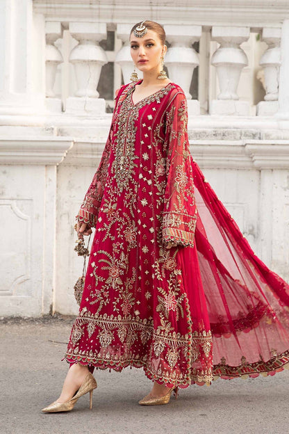 Maria B | Chiffon Formals 24 | Chiffon Suit | MPC-24-107 - Pakistani Designer Dress - by Maria B | Type: Formal - 100% Original at Saira Sultan