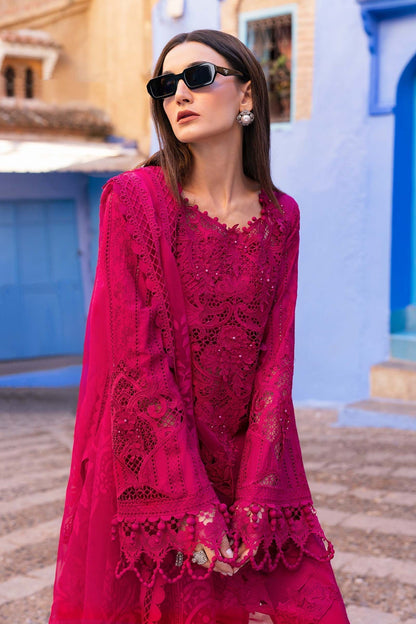 Maria B | Luxury Lawn 25 | D-2508-A M Fuchsia Pink Lawn