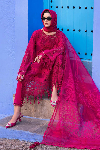 Maria B | Luxury Lawn 25 | D-2508-A XL Fuchsia Pink Lawn