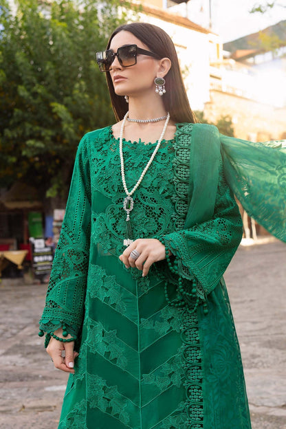 Maria B | Luxury Lawn 25 | D-2508-B L Emerald Green Lawn