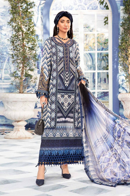 Maria.B | M Print Eid Edit | MPT-2208-B - Pakistani Designer Dress - by Maria B | Type: Luxury - 100% Original at Saira Sultan