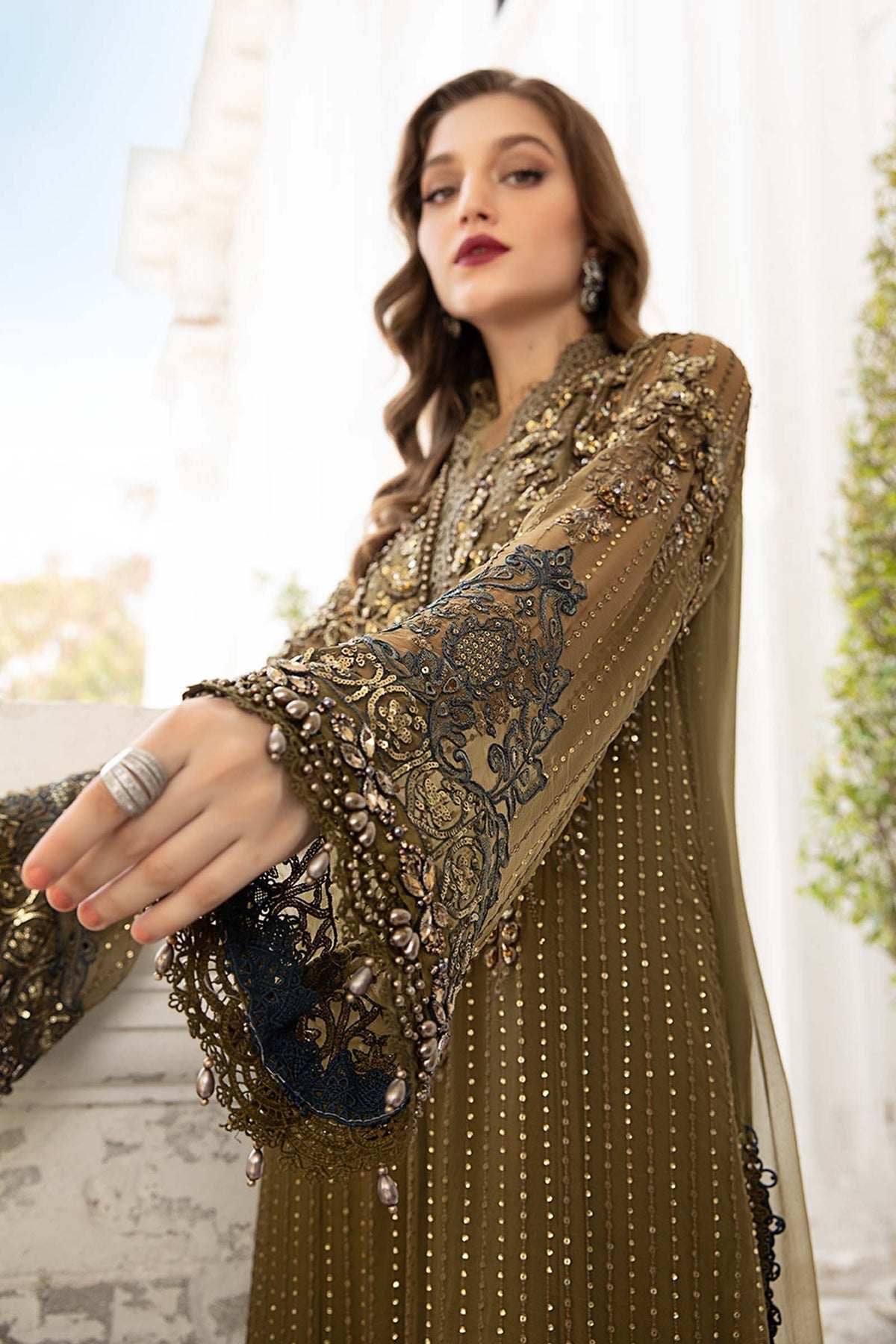 Maria B | Chiffon Formals 24 | Chiffon Suit | MPC-24-108 - Pakistani Designer Dress - by Maria B | Type: Formal - 100% Original at Saira Sultan