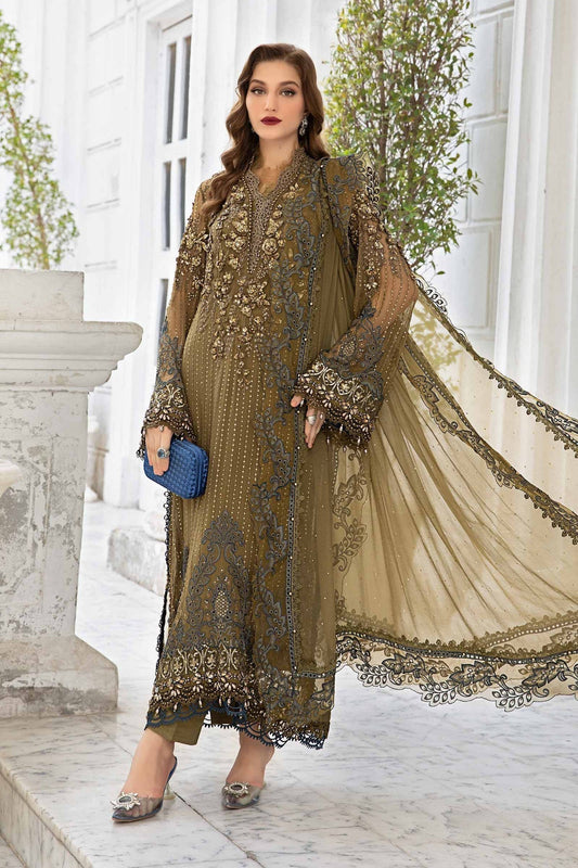 Maria B | Chiffon Formals 24 | Chiffon Suit | MPC-24-108 - Pakistani Designer Dress - by Maria B | Type: Formal - 100% Original at Saira Sultan