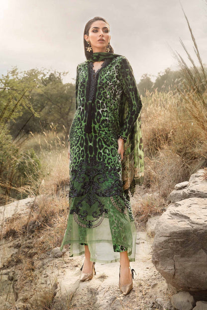 Maria B | M Prints Winter 24 | MPT-2409-A S Green Long Shirt