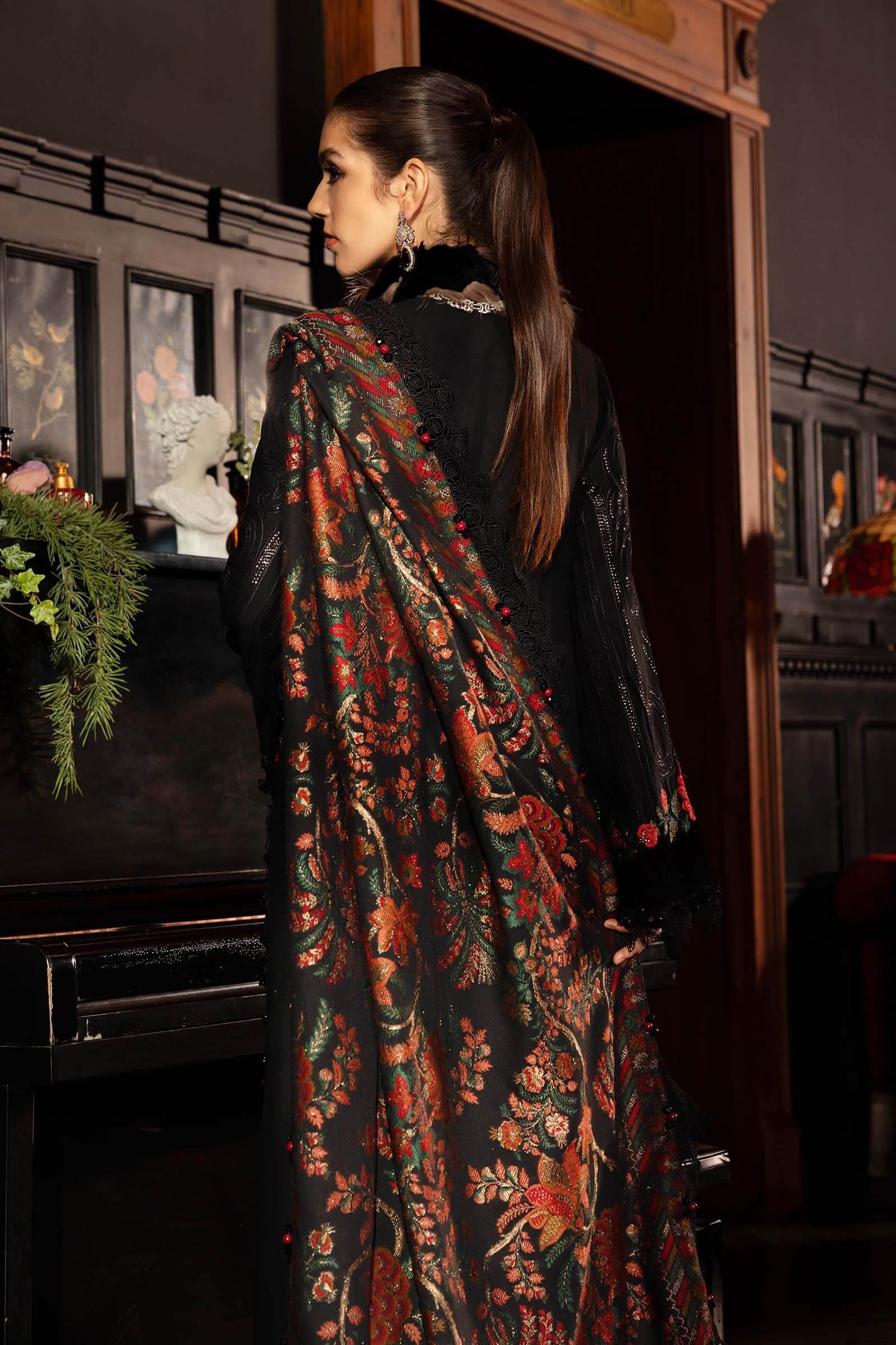 Maria B | Winter Luxe 25 | WL-1309 by Maria B - Designer Dress - Type : Ladies Clothes - Available at Saira Sultan - 100% Original 