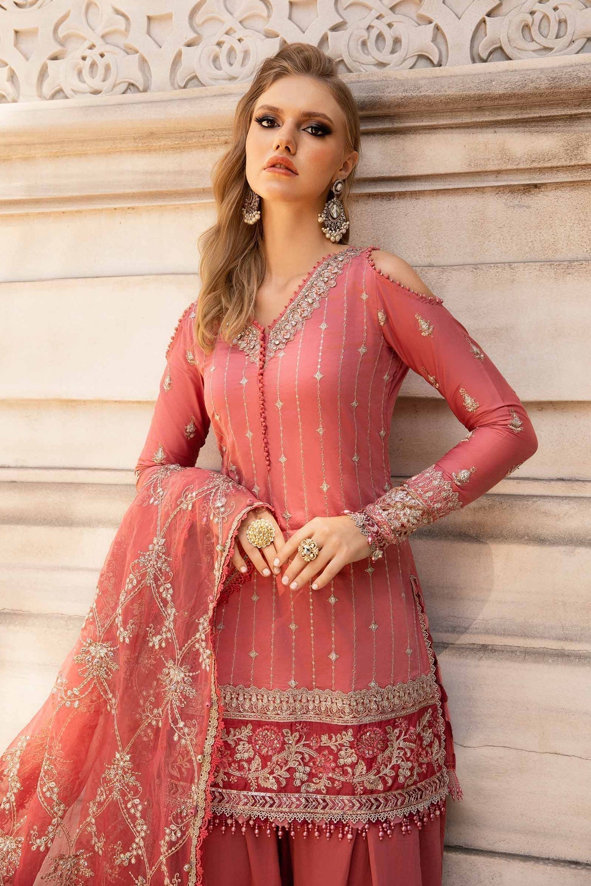 Maria B | Sateen Formals 24 | CST-809 - Pakistani Designer Dress - by Maria B | Type: Formal - 100% Original at Saira Sultan