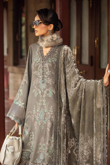 Maria B | Winter Luxe 24 | Velvet DL-1209 - Pakistani Designer Dress - by Maria B | Type: Ladies Clothes - 100% Original at Saira Sultan