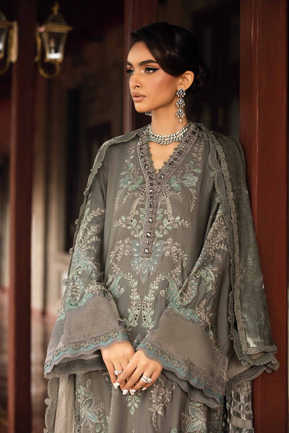 Maria B | Winter Luxe 24 | Velvet DL-1209 - Pakistani Designer Dress - by Maria B | Type: Ladies Clothes - 100% Original at Saira Sultan