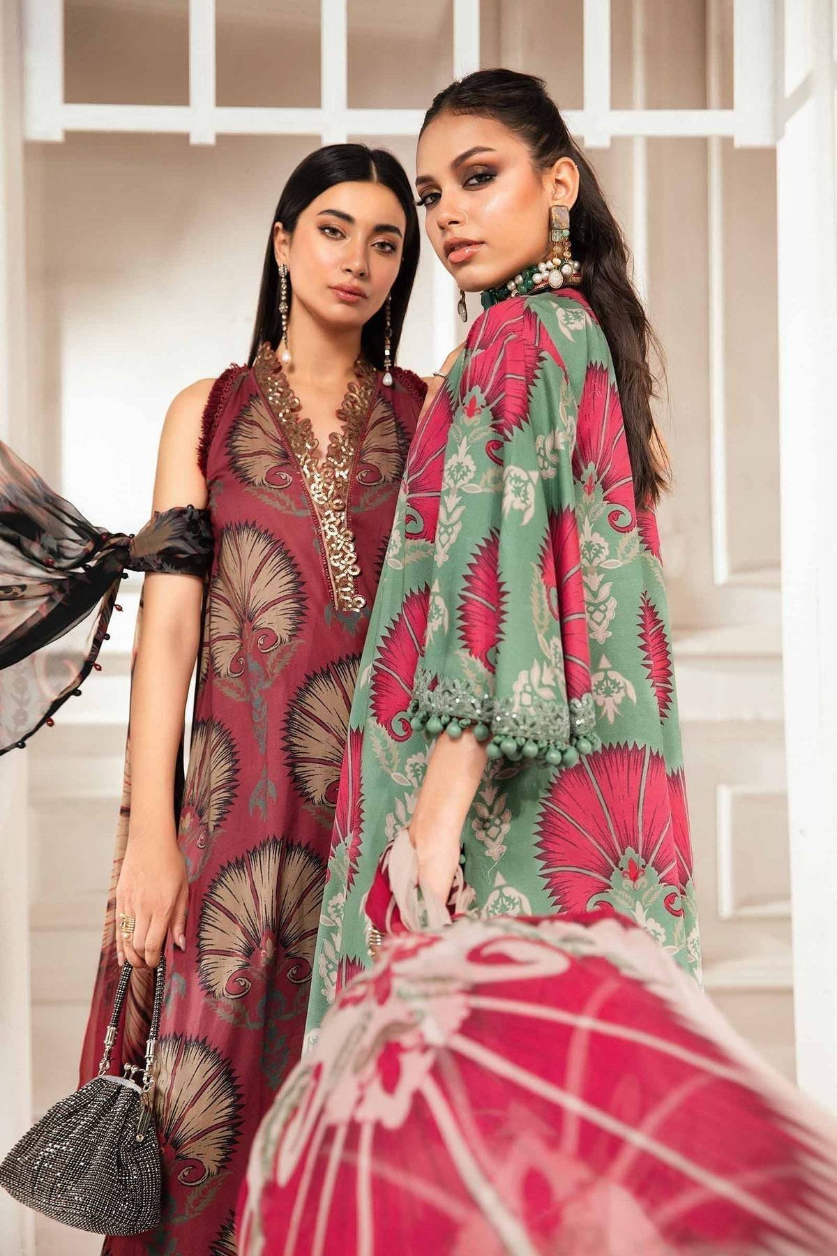 Maria.B | M Print Eid Edit | MPT-2209-A - Pakistani Designer Dress - by Maria B | Type: Luxury - 100% Original at Saira Sultan