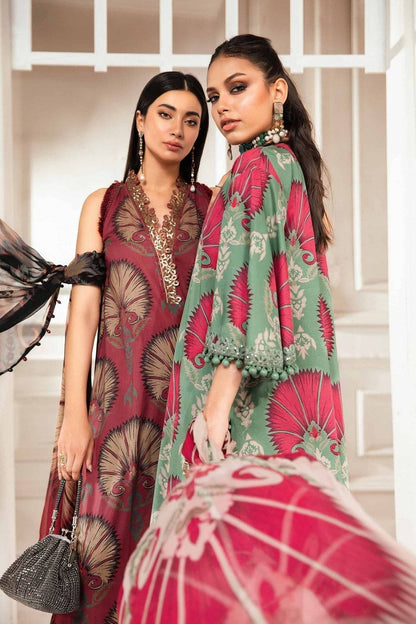Maria.B | M Print Eid Edit | MPT-2209-A - Pakistani Designer Dress - by Maria B | Type: Luxury - 100% Original at Saira Sultan