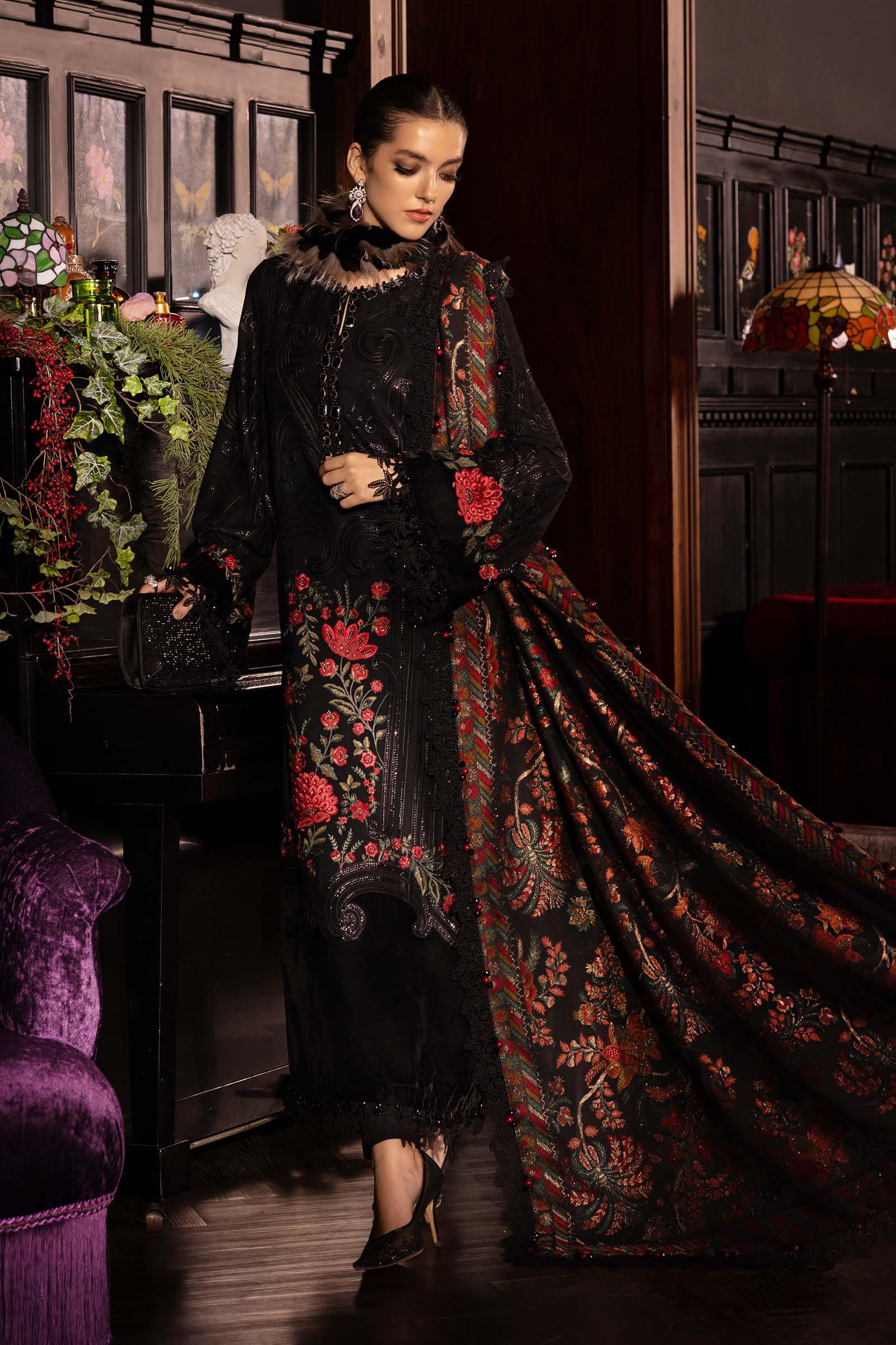 Maria B | Winter Luxe 25 | WL-1309 by Maria B - Designer Dress - Type : Ladies Clothes - Available at Saira Sultan - 100% Original 