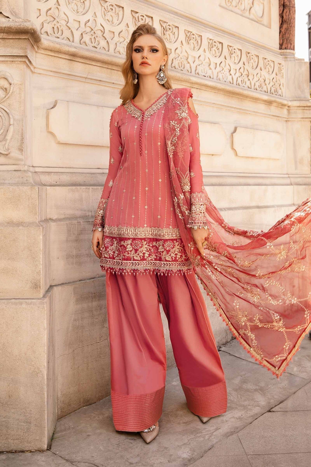 Maria B | Sateen Formals 24 | CST-809 - Pakistani Designer Dress - by Maria B | Type: Formal - 100% Original at Saira Sultan
