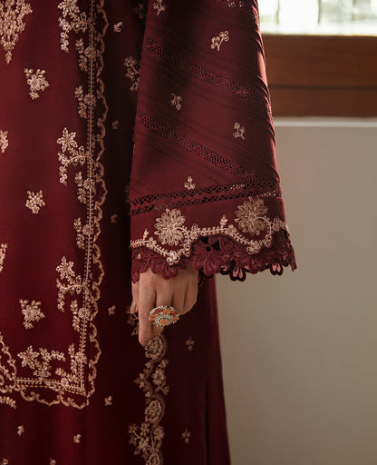 Republic Womenswear | Rosalee Winter 24 | D2 (Inara) L Blood Red Karandi