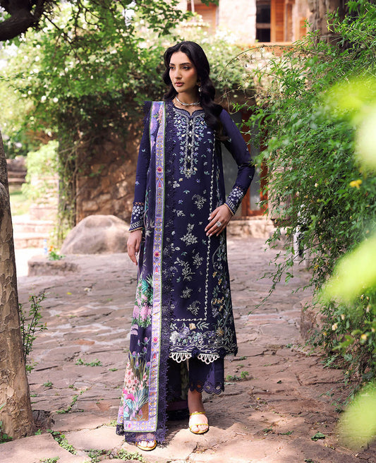 Republic Womenswear | Talia Luxury Lawn 25 | D3-B - Saia Navy Lawn XS