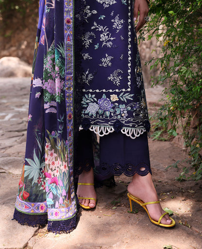 Republic Womenswear | Talia Luxury Lawn 25 | D3-B - Saia Navy Lawn L