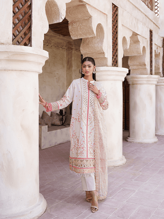 Zebtan | Zeenat Luxury Lawn Eid Collection | ZL 01 - Pakistani Designer Dress - by Zebtan | Type: Luxury - 100% Original at Saira Sultan