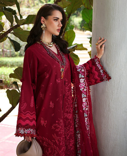 Republic Womenswear | Kalani Eid Luxury Lawn 25 | D4-A - Rhea M Red Lawn