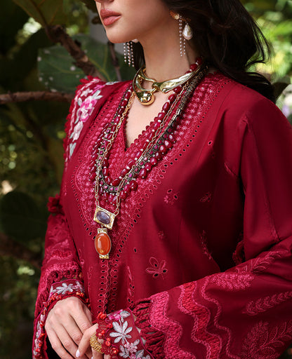 Republic Womenswear | Kalani Eid Luxury Lawn 25 | D4-A - Rhea XL Red Lawn