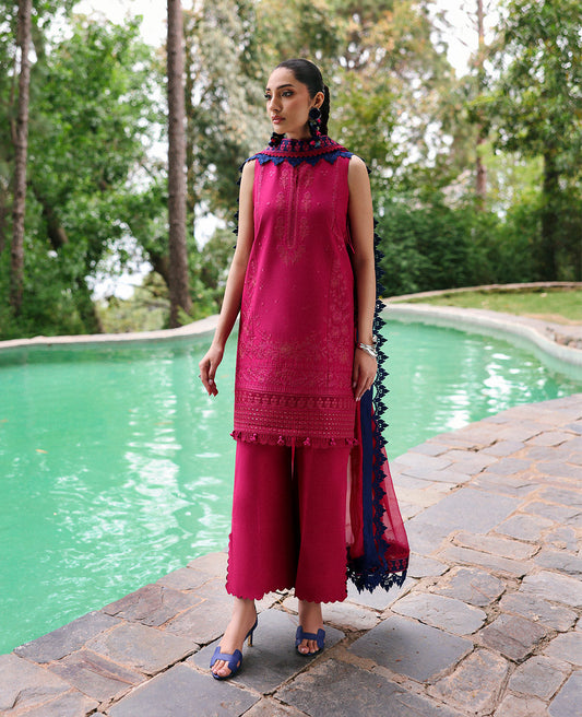 Republic Womenswear | Talia Luxury Lawn 25 | D4-B - Lysa XS Magenta Lawn