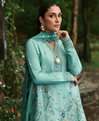 Republic Womenswear | Talia Luxury Lawn 25 | D5-A - Kaeliya L Sea Green Lawn