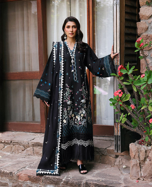 Republic Womenswear | Talia Luxury Lawn 25 | D5-B - Zaraé XS Black Lawn