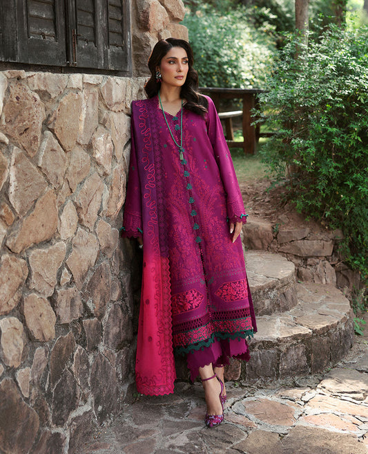 Republic Womenswear | Talia Luxury Lawn 25 | D7-B - Elin XS Magenta Lawn