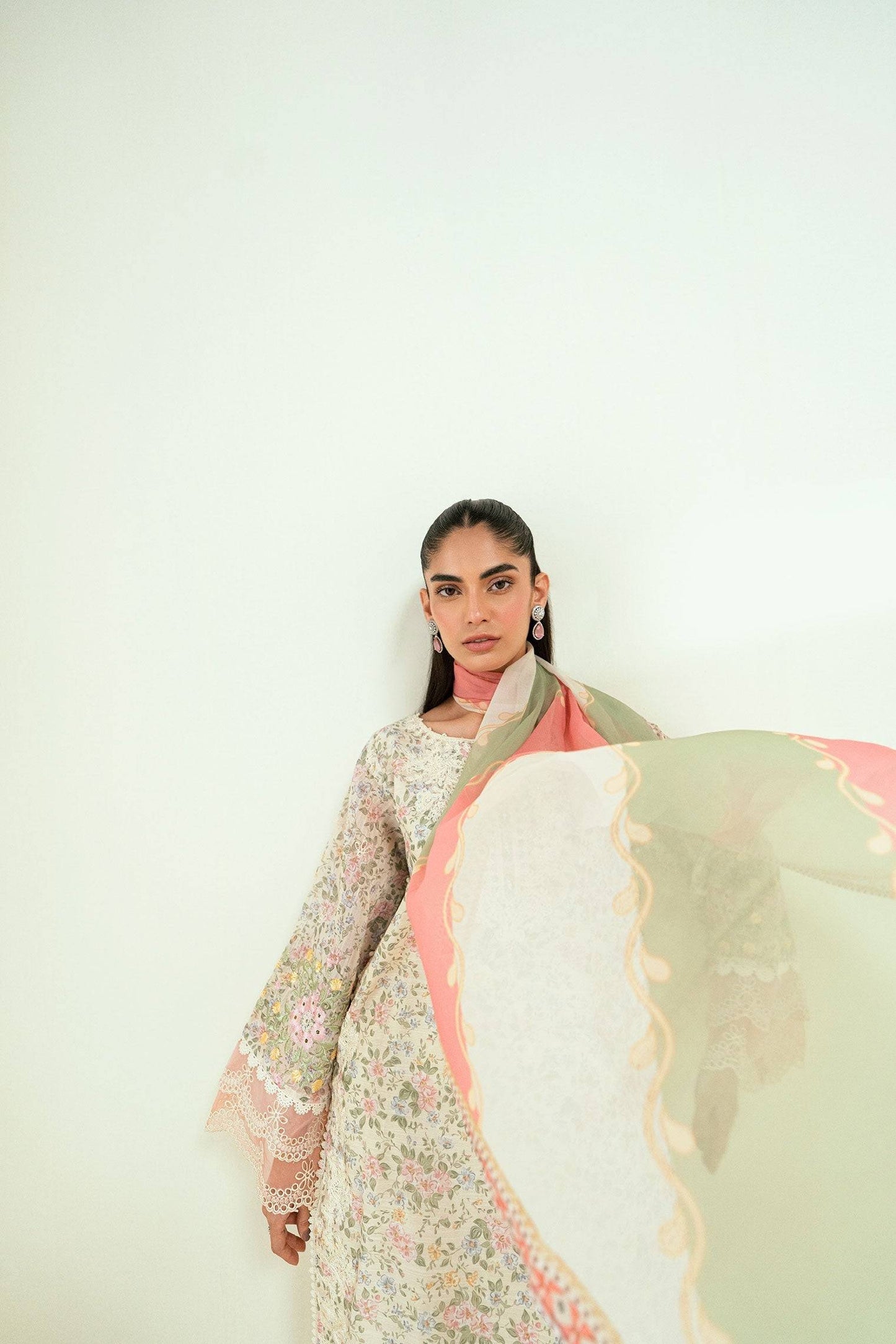 Dhanak | Signature Pret | SS24DA-2592 OFF-WHITE - Pakistani Designer Dress - by Dhanak | Type: Ladies Clothes - 100% Original at Saira Sultan