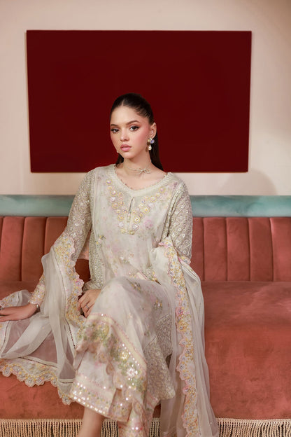 Dhanak | Chiffon Pret | SS25DA-2711 L Off White Chiffon