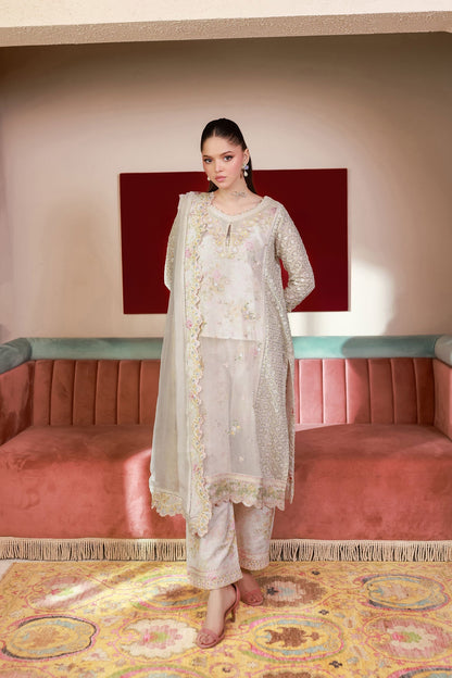 Dhanak | Chiffon Pret | SS25DA-2711 XS Off White Chiffon