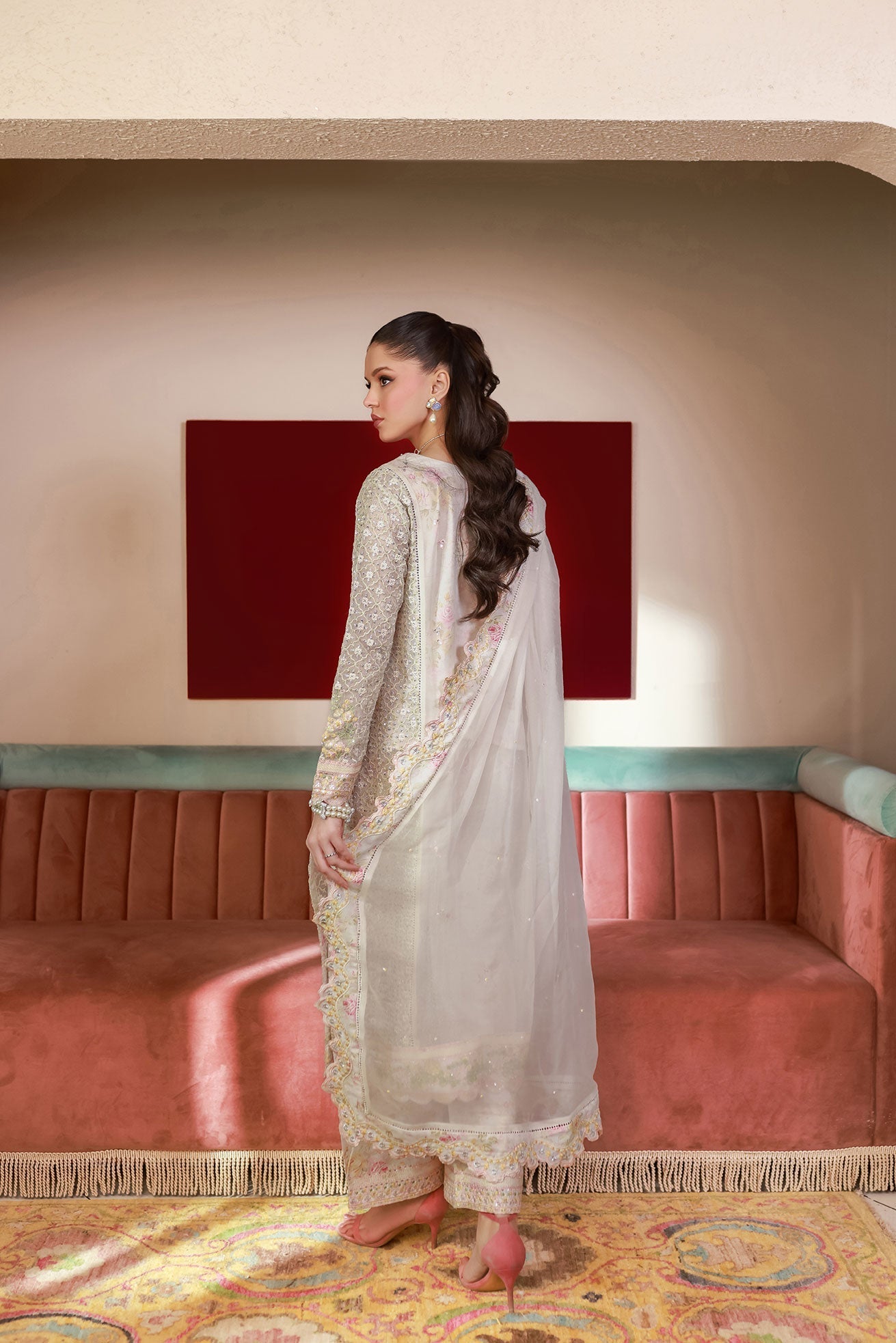 Dhanak | Chiffon Pret | SS25DA-2711 S Off White Chiffon