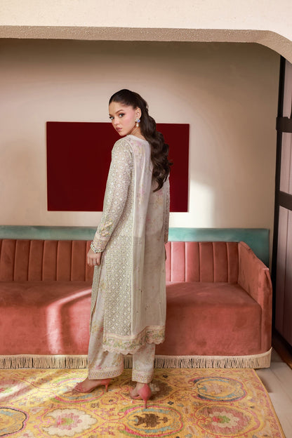 Dhanak | Chiffon Pret | SS25DA-2711 XL Off White Chiffon