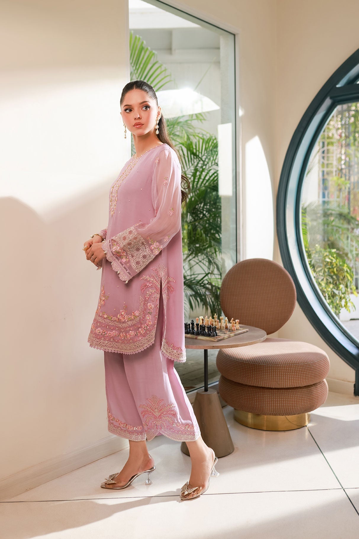 Dhanak | Chiffon Pret | SS25DA-2718 XL Lilac Chiffon