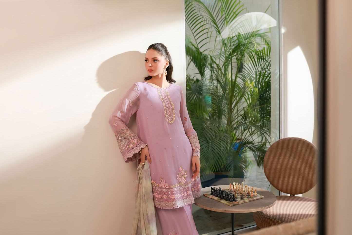Dhanak | Chiffon Pret | SS25DA-2718 L Lilac Chiffon