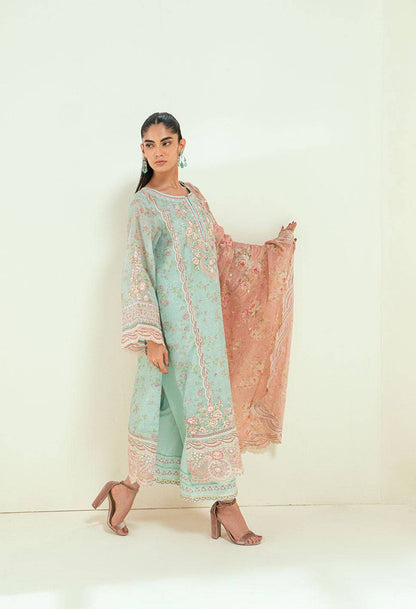 Dhanak | Signature Pret | SS25DA-2722 L-GREEN - Pakistani Designer Dress - by Dhanak | Type: Ladies Clothes - 100% Original at Saira Sultan