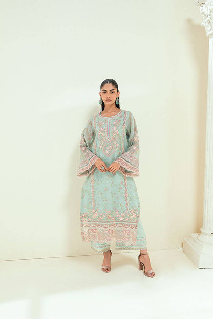 Dhanak | Signature Pret | SS25DA-2722 L-GREEN - Pakistani Designer Dress - by Dhanak | Type: Ladies Clothes - 100% Original at Saira Sultan