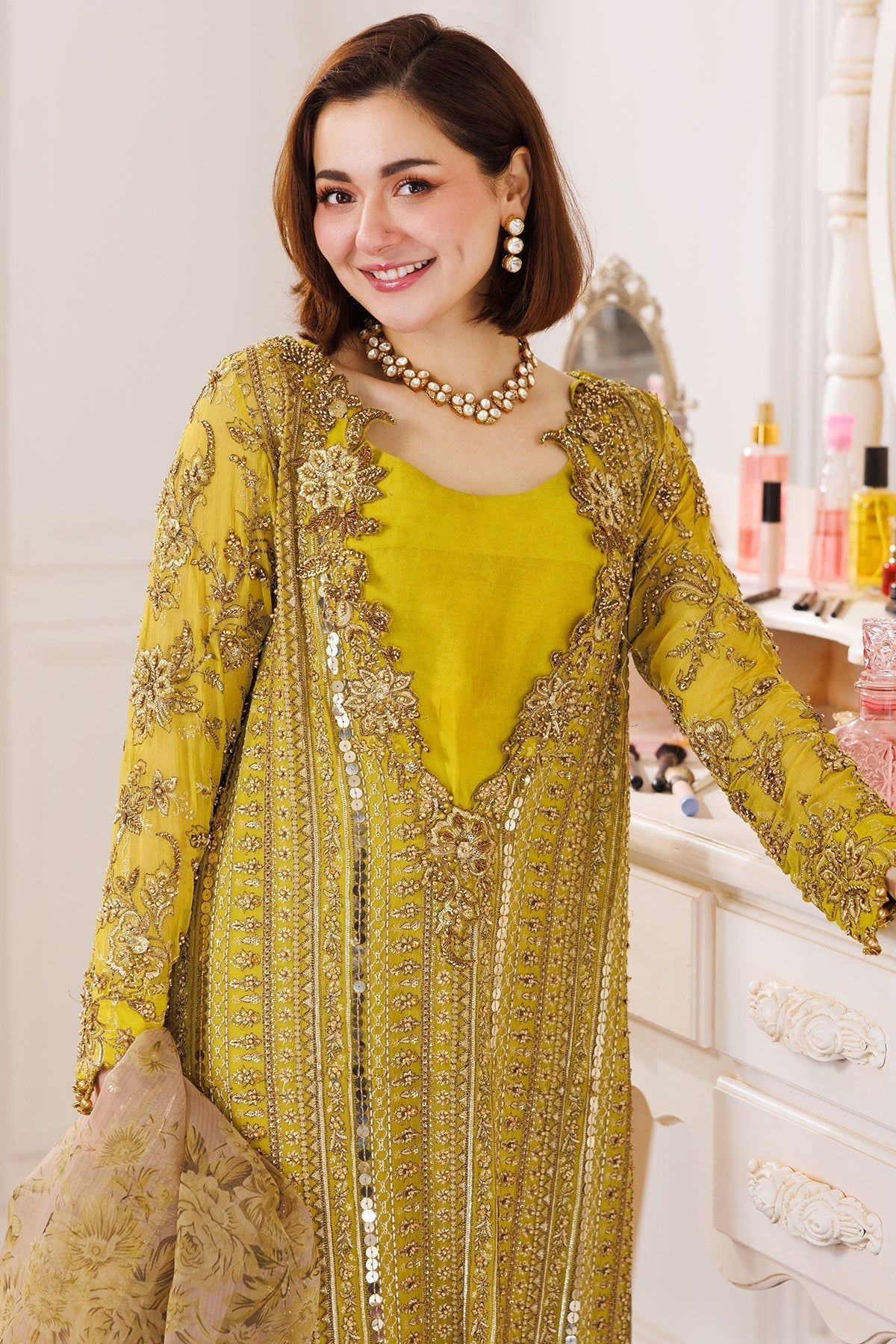 Charizma | Dastaan e Jashaan Formals 25 | DJ5-04 XL Mustard Chiffon