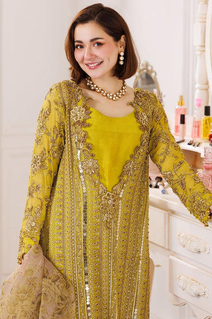 Charizma | Dastaan e Jashaan Formals 25 | DJ5-04 XL Mustard Chiffon