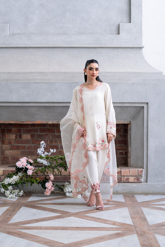 Dhanak | SS 25 Luxury Pret | SS25DL-0317 XS Ivory Cotton Net