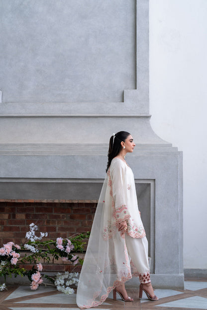 Dhanak | SS 25 Luxury Pret | SS25DL-0317 L Ivory Cotton Net