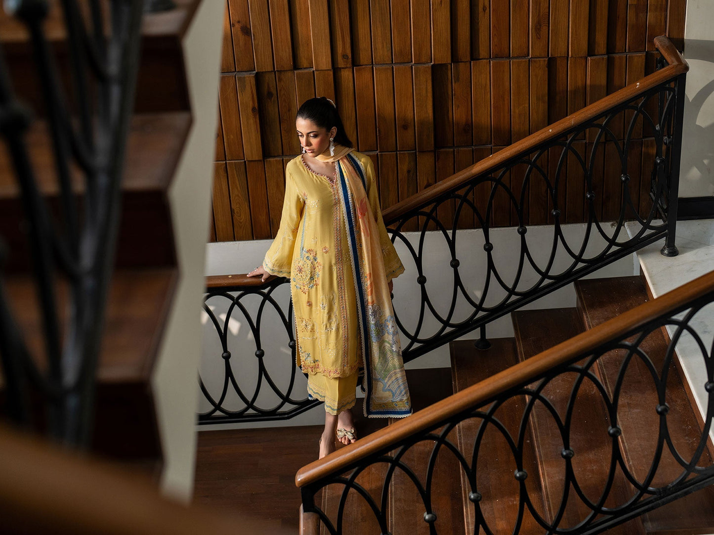 Dhanak | SS 25 Luxury Pret | SS25DL-0316 L Maize Yellow Cotton Silk