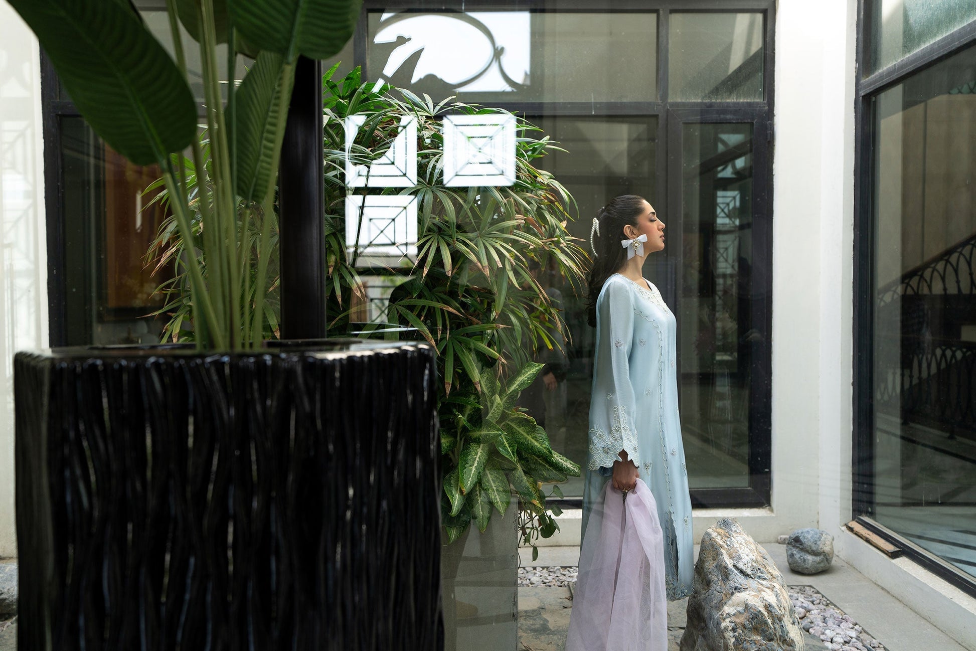 Dhanak | SS 25 Luxury Pret | SS25DL-0320 M Light Blue Sheesha Silk