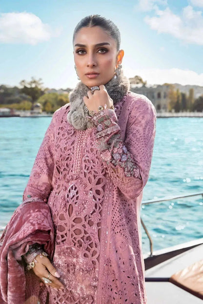 Maria B | Linen 23 | Ash Pink DL-1106 - Pakistani Designer Dress - by Maria B | Type: Luxury - 100% Original at Saira Sultan