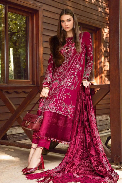 Maria B | Linen 23 | Deep Pink DL-1112 - Pakistani Designer Dress - by Maria B | Type: Luxury - 100% Original at Saira Sultan