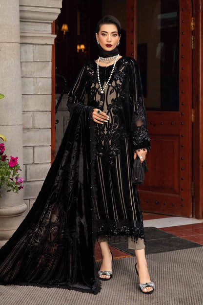 Maria B | Winter Luxe 24 | Velvet DL-1205 - Pakistani Designer Dress - by Maria B | Type: Ladies Clothes - 100% Original at Saira Sultan