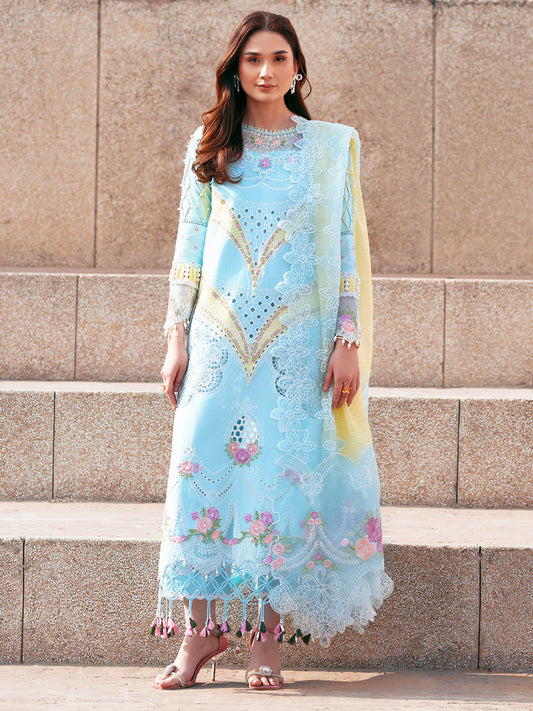 Parishay | Dil e Raqsam Festive Eid Lawn | DR-01 XS Light Blue Lawn
