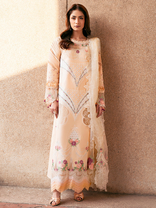Parishay | Dil e Raqsam Festive Eid Lawn | DR-02 XS Peach Lawn