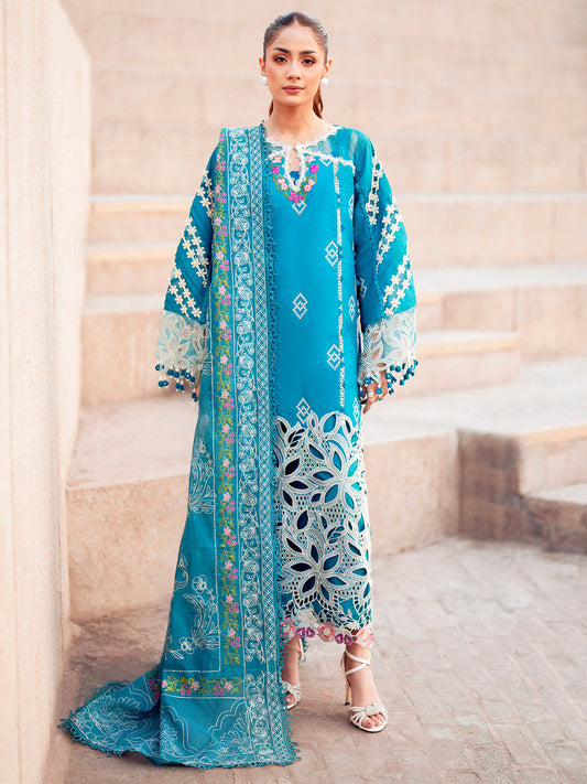 Parishay | Dil e Raqsam Festive Eid Lawn | DR-03 XS Denium Blue Lawn