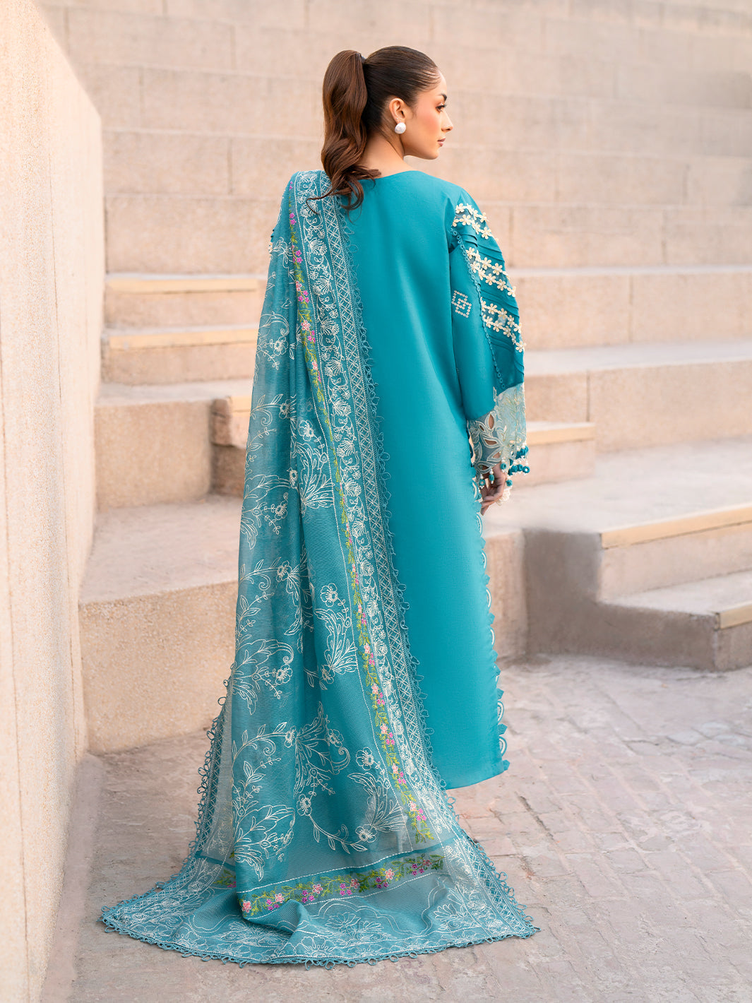 Parishay | Dil e Raqsam Festive Eid Lawn | DR-03 S Denium Blue Lawn