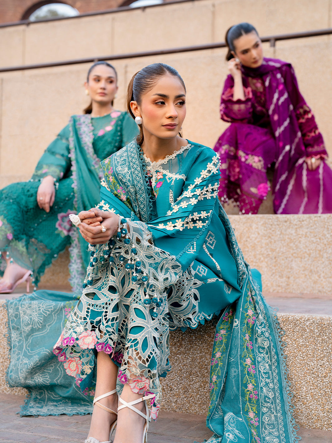 Parishay | Dil e Raqsam Festive Eid Lawn | DR-03 M Denium Blue Lawn